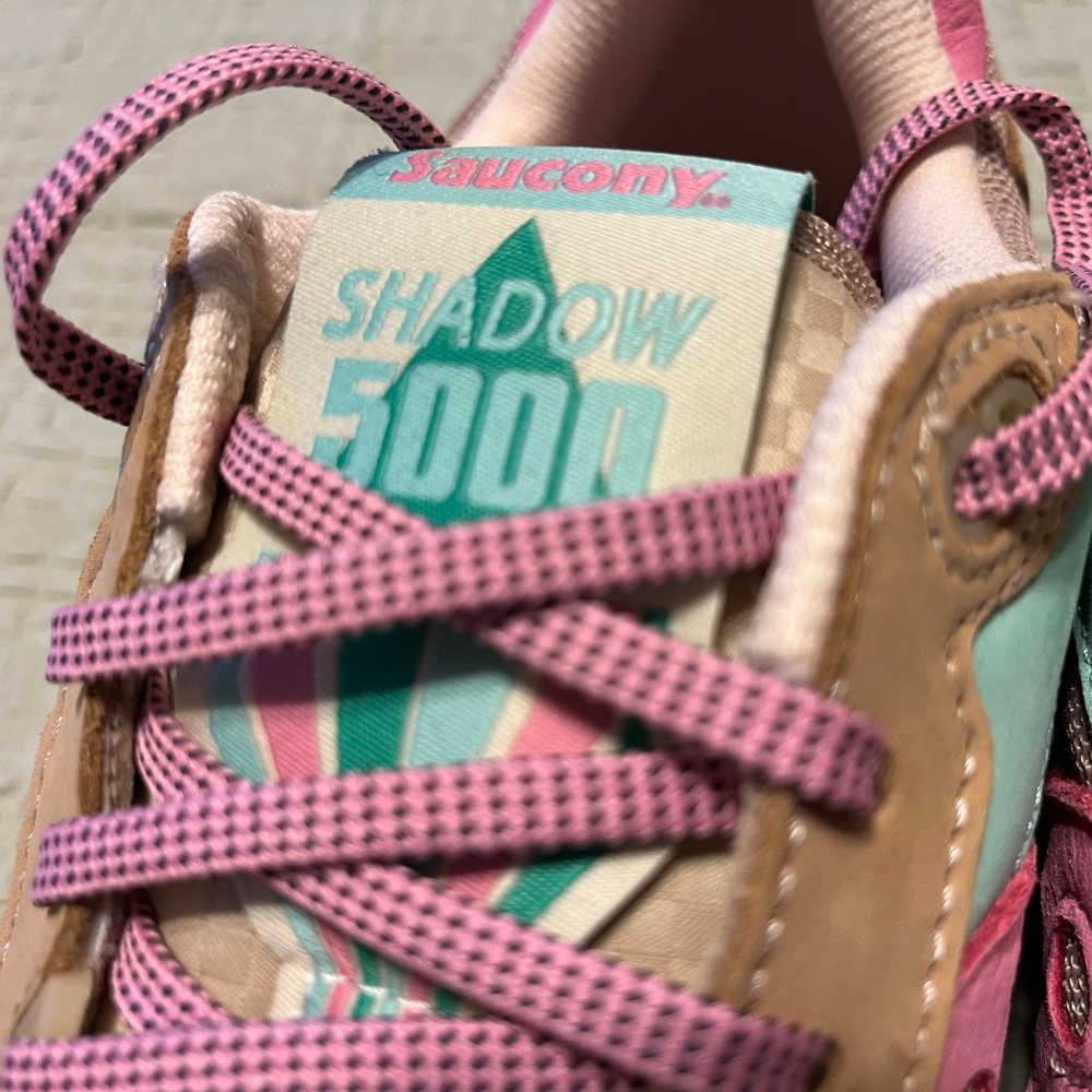 Saucony Shadow 5000 shoes Pink Teal Tan NEW WITHOUT BOX - Picture 5 of 8